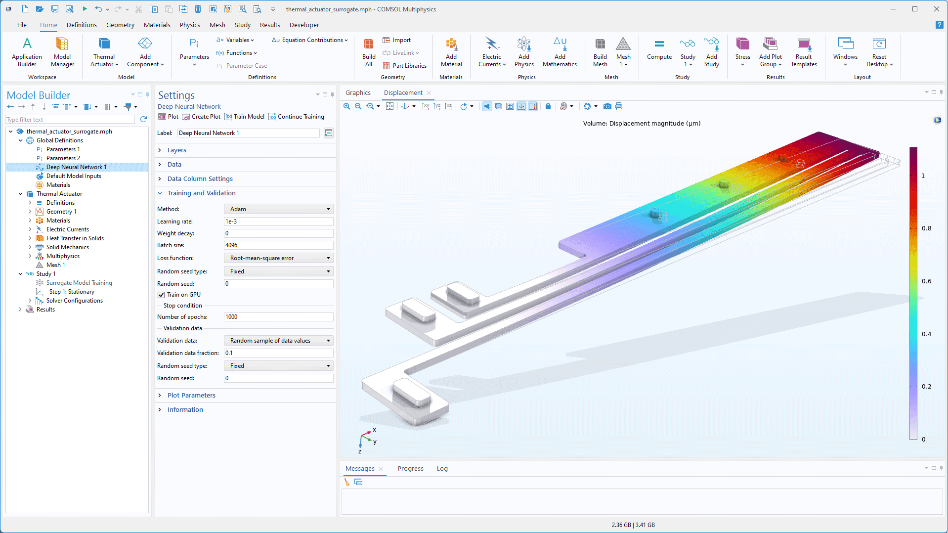 Trénování neuronových sítí a akustické simulace na GPU v COMSOL Multiphysics